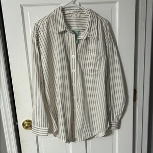 Striped Cream and Black Maurices Shirt